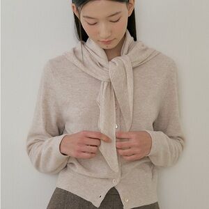 Elegant wool blend Cream Women's Sweater